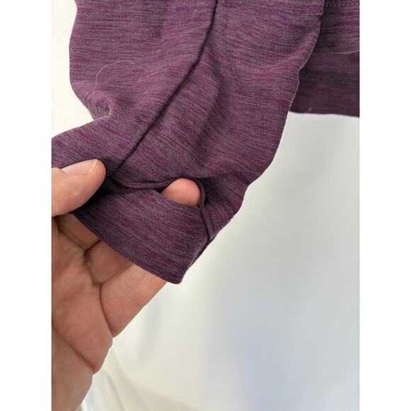 Title Nine Grace Raglan Long Sleeve Tee Womens XL Purple Stretch Workout Gym - Picture 3 of 7
